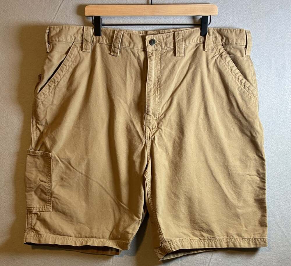 Carhartt B147 DKH Cargo Shorts Size 44 Tan Cotton Original Fit